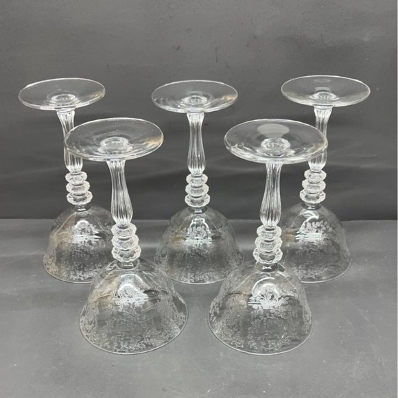 5 Duncan Miller Adoration Liquor Cocktail Crystal Clear Goblets Glasses 5 1/2” - Picture 5 of 10